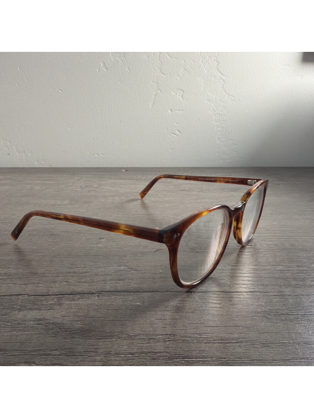 Warby Parker Eyeglasses Carlton W 297 Maple Tortoise Rounded Frame 52[]18 145